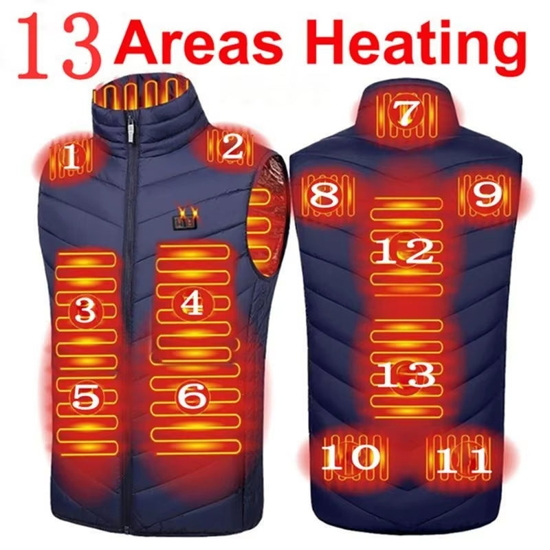 17 Areas Usb Heated Jacket Men Women Electric Heated Vest Heating Vest Heated Bodywarmer Usb Inner Heat Vest Veste Chauffante