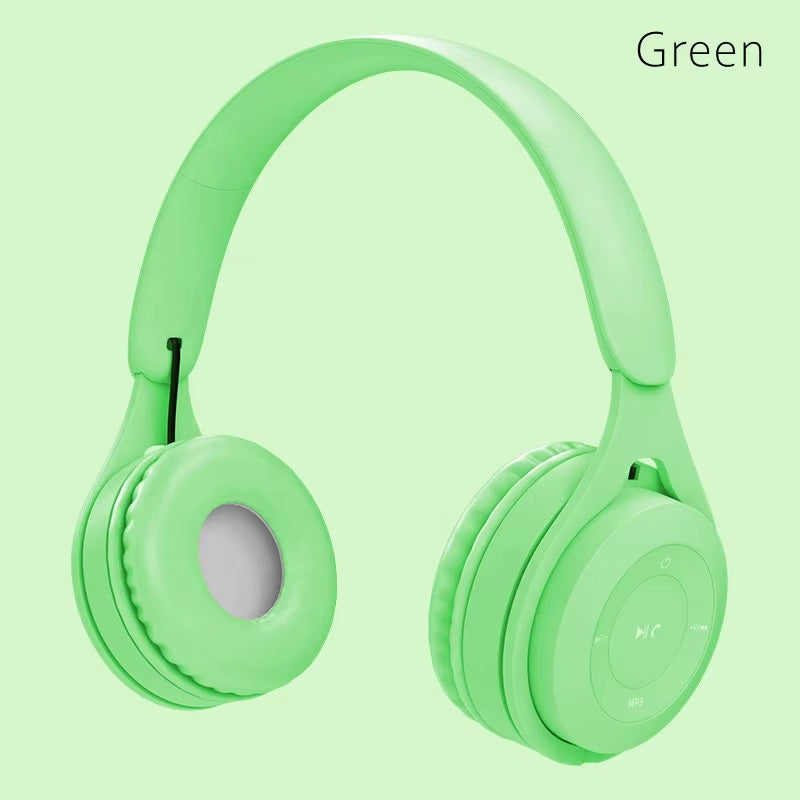 Headphones Kids Wireless Bluetooth Earphones Stereo Foldable Helmets Gaming Headsets Over-Ear Headphones for Android Ios