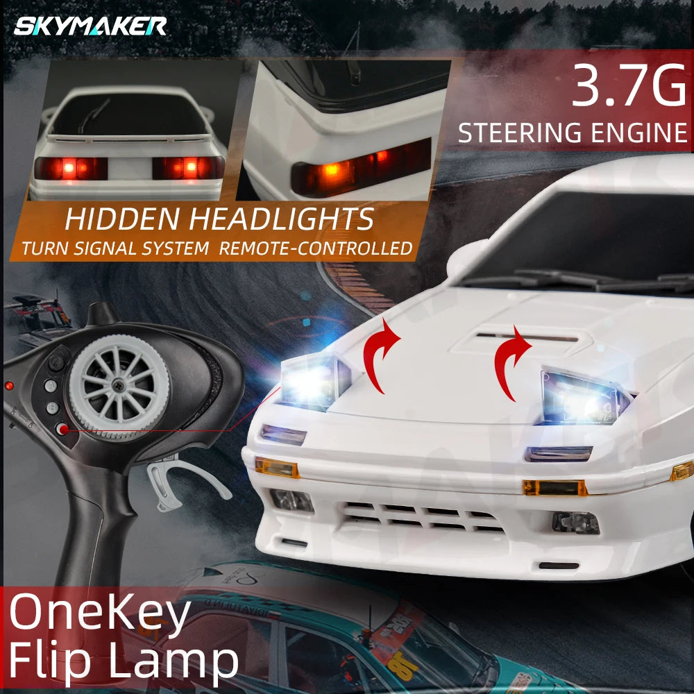 AE86 Model LD1801 RX-7 FC LD1802 1:18 RC Drift Car 1/18 2.4G Remote Control ESP Gyroscope LED Mini RC Racing Car Toys