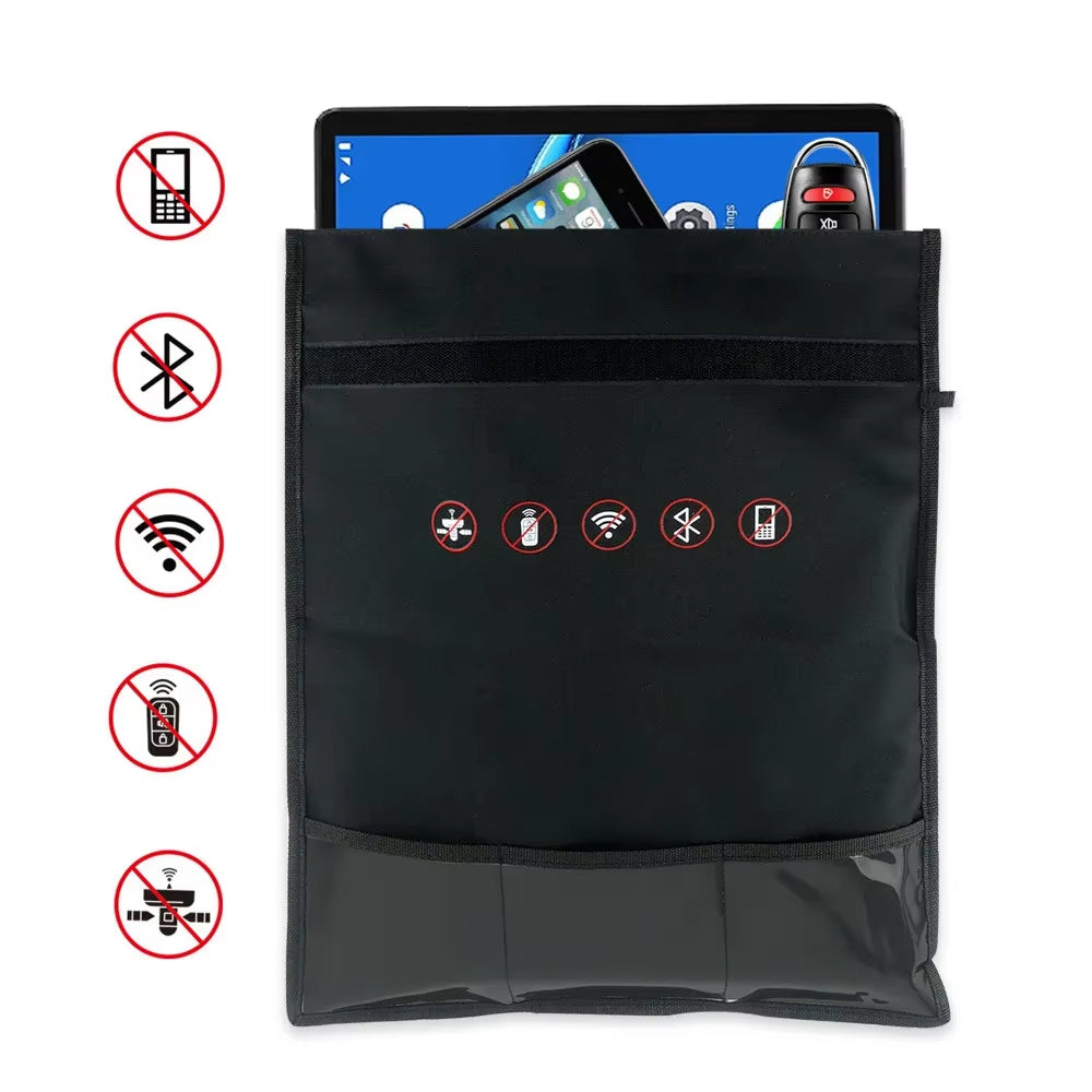 Signal Blocking Bag Mobile Phone Anti-Radiation Signal Shielding Bag Faraday Cage Pouch Car Key Radiation Protection Storage Bag
