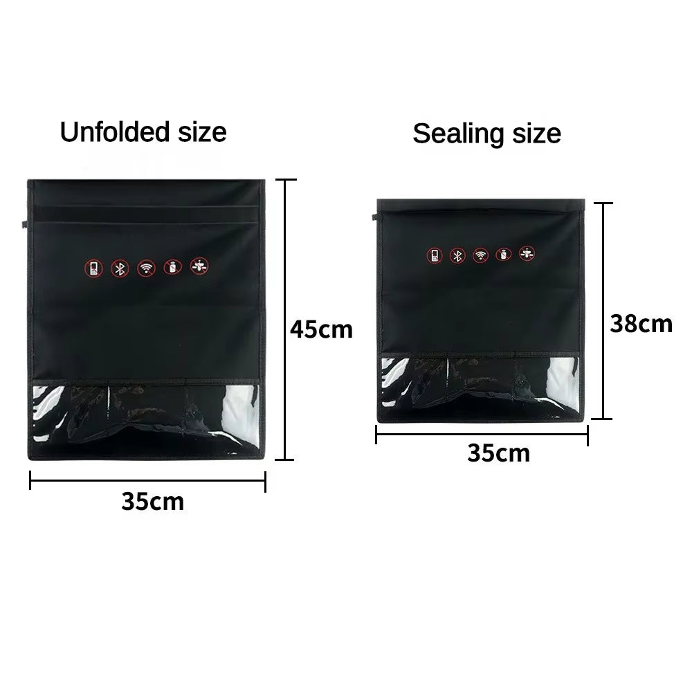 Signal Blocking Bag Mobile Phone Anti-Radiation Signal Shielding Bag Faraday Cage Pouch Car Key Radiation Protection Storage Bag