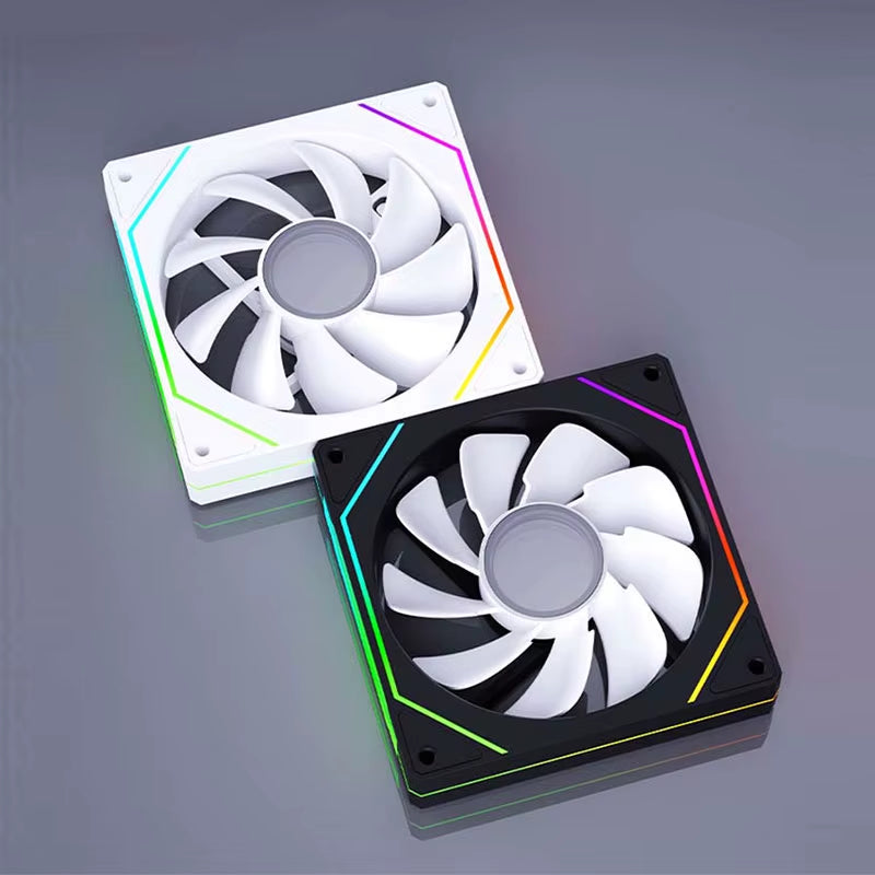 UPSIREN UF-1 PRISM 4 PRO Computer Chassis Fan 12Cm ARGB 4 Pin PWM Quiet Cooling Fan 12V Large Air Volume 45.2CFM/600-1500RPM