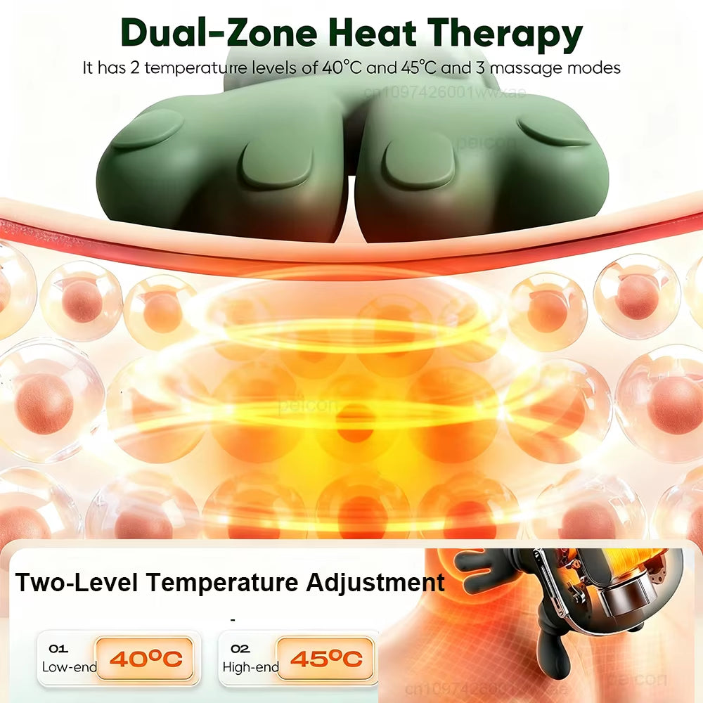 Neck Massager with Heat Portable Neck Massager with 4D Kneading Deep Tissue Massage for Shoulder and Cervical Pain Relief